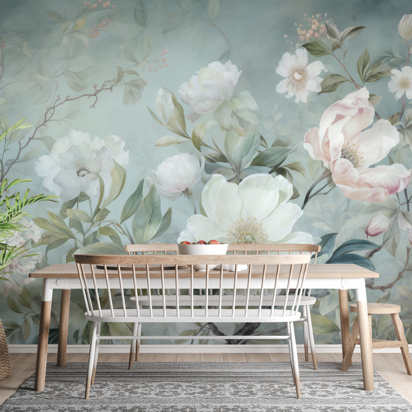 Blossom Green Floral Wallpaper Murals