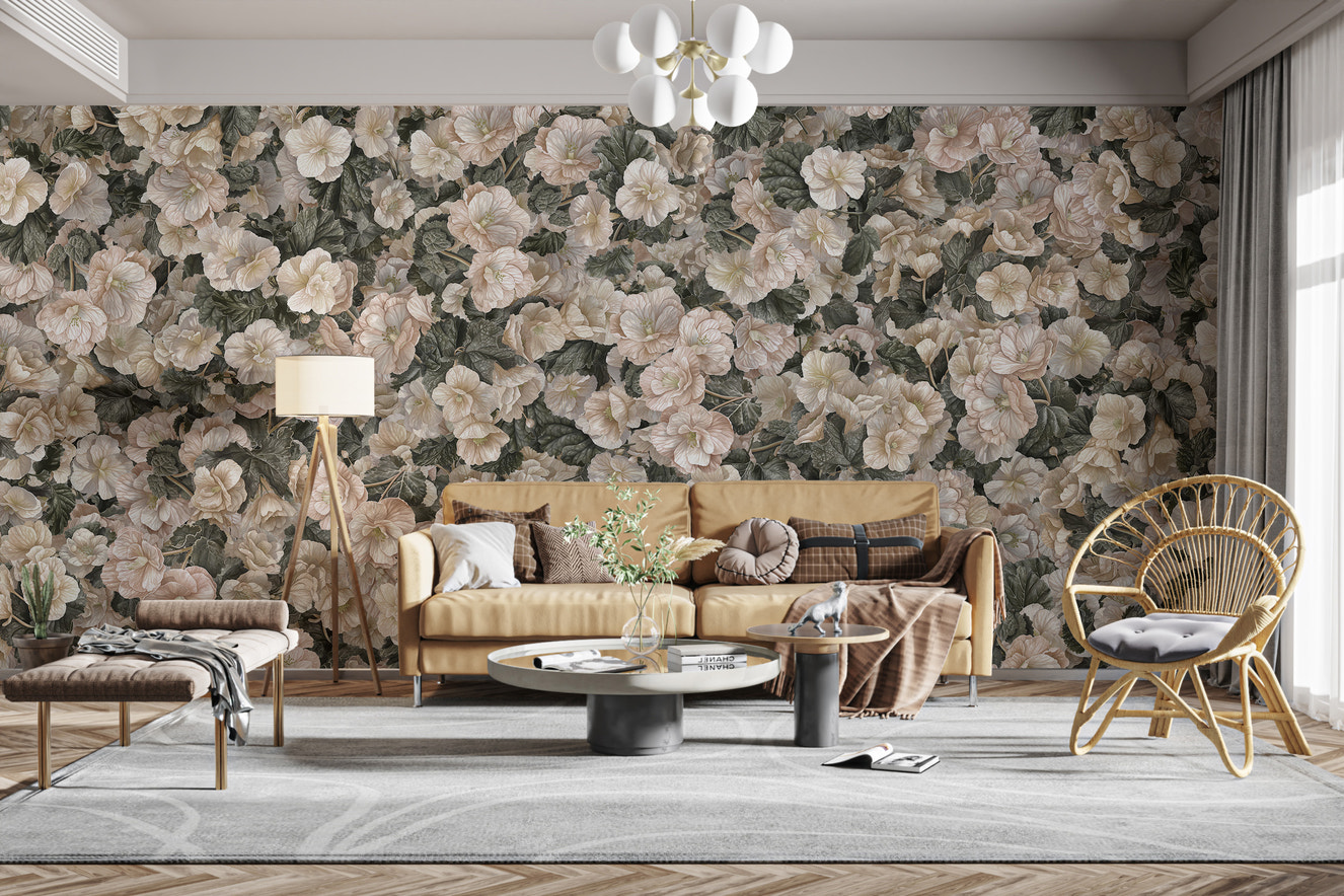 White begonia flower wallpaper for walls
