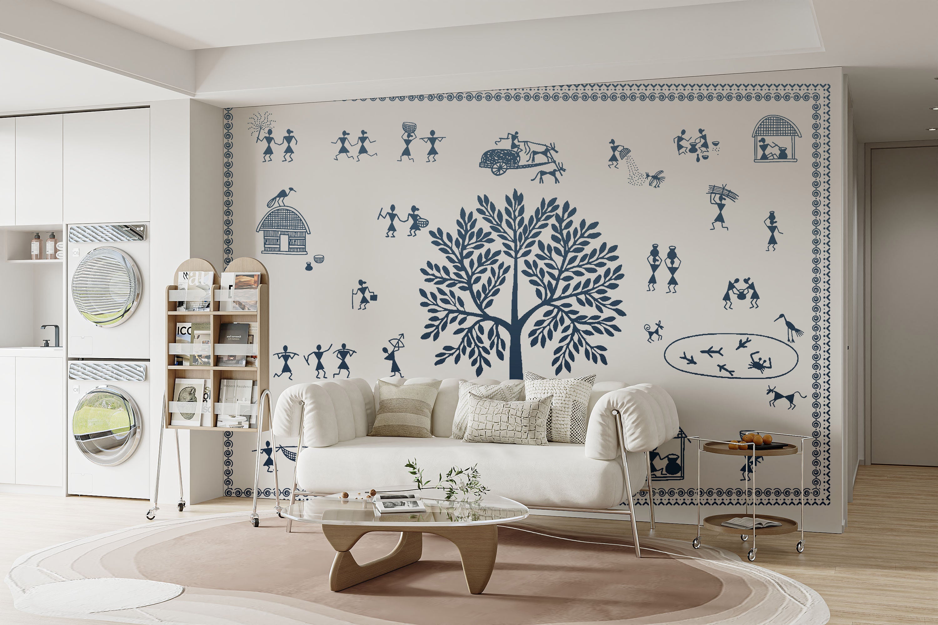 Ethnic Village Wallpaper Mural adhesive wallpaper