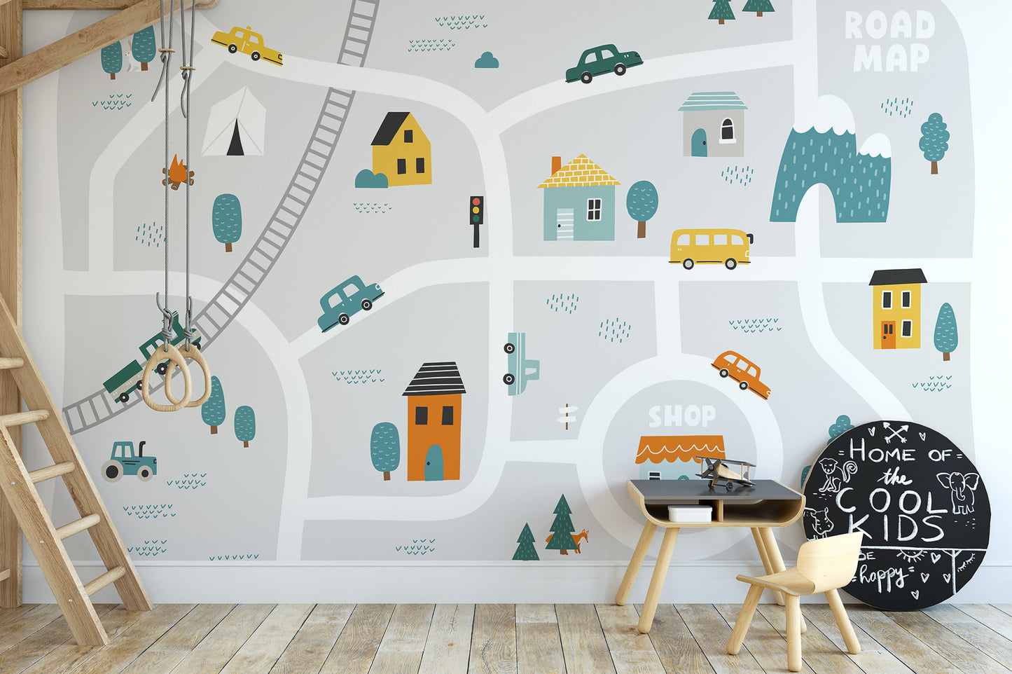 Town Map Wall Mural