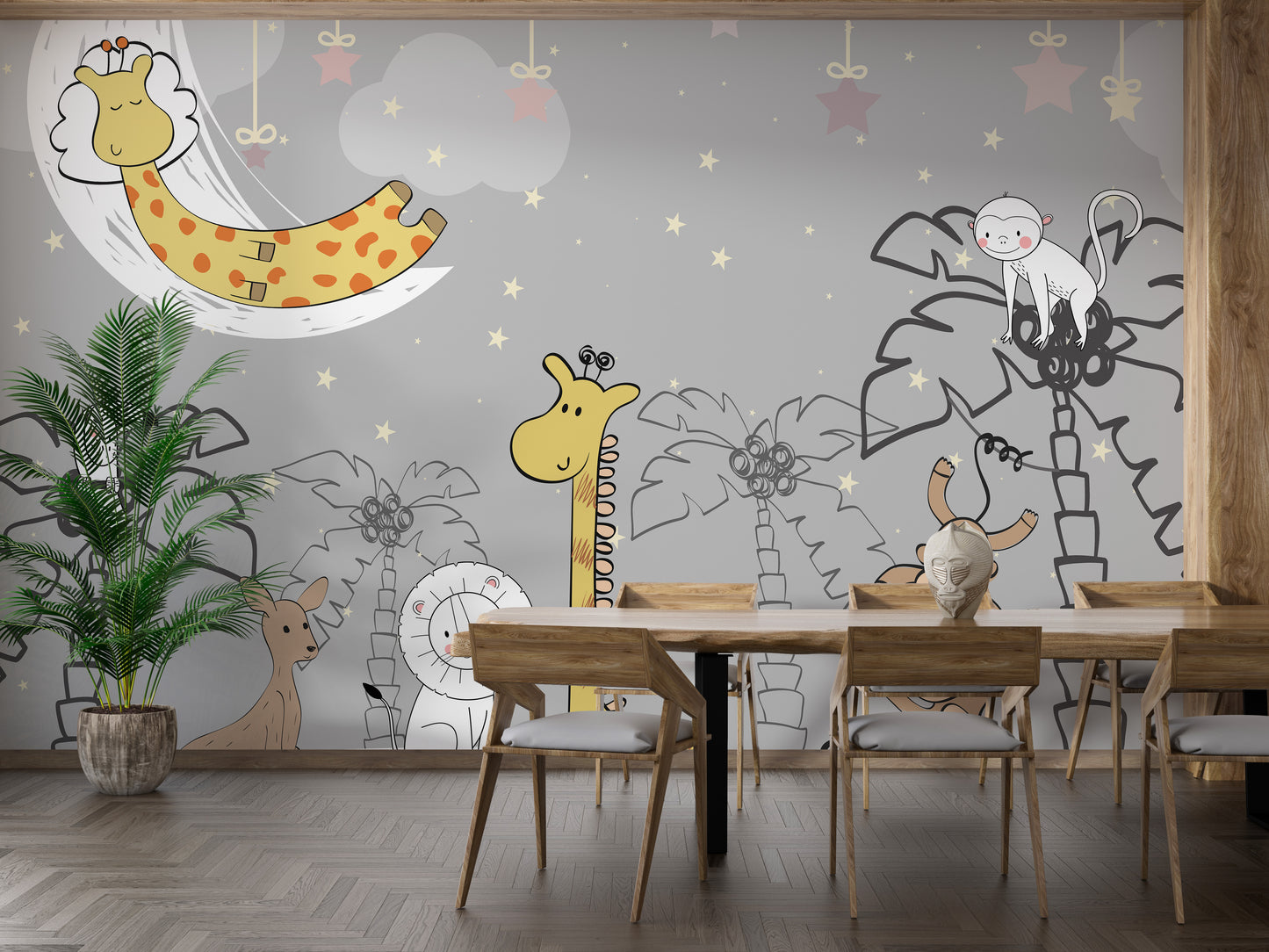 Kids Jungle Animal Friends Wall Mural