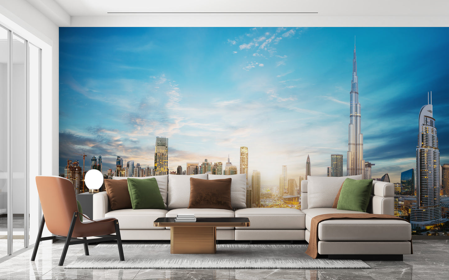 Dubai Skyline Panoramic Wallpaper Mural