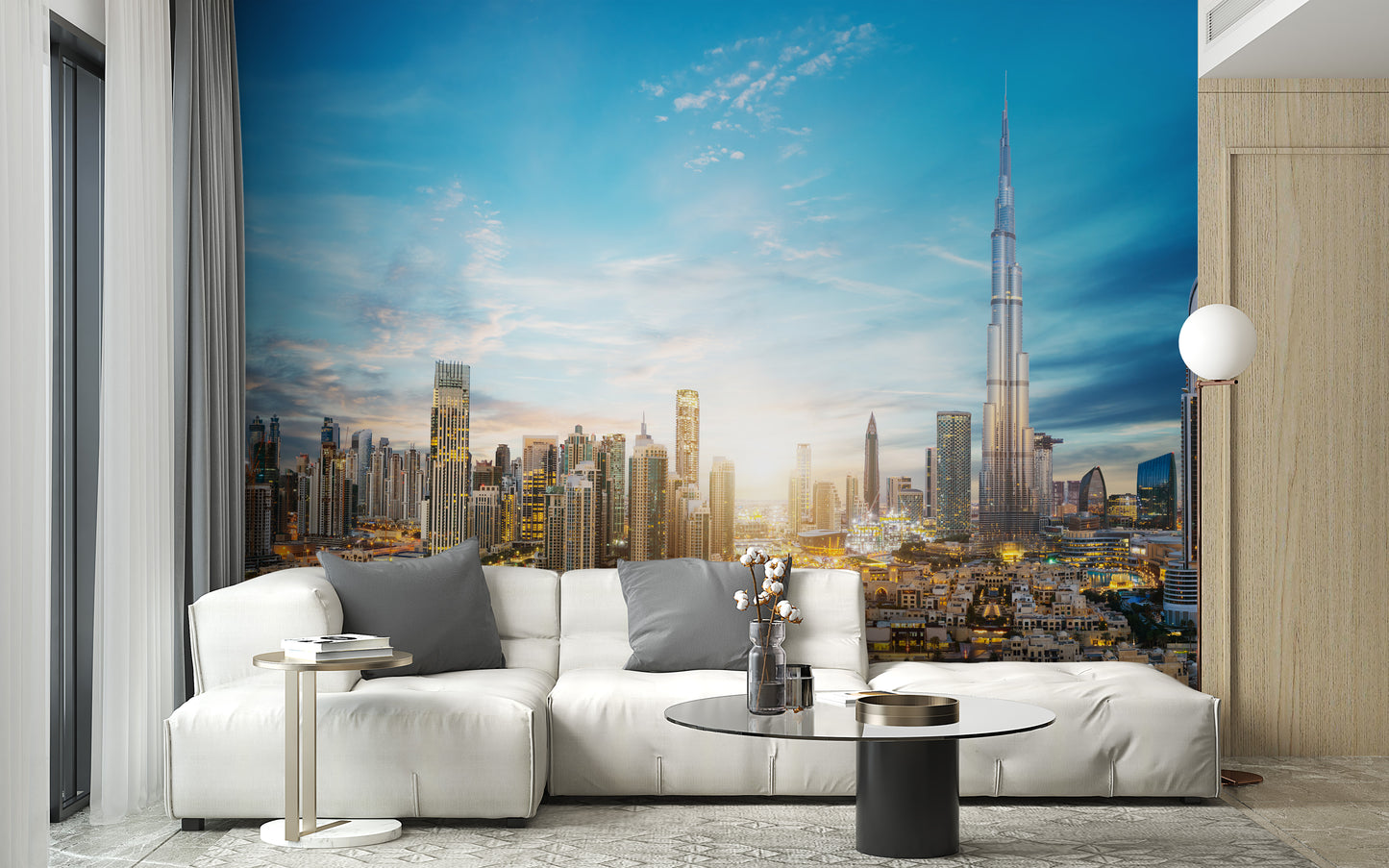 Dubai Skyline Panoramic Wallpaper Mural