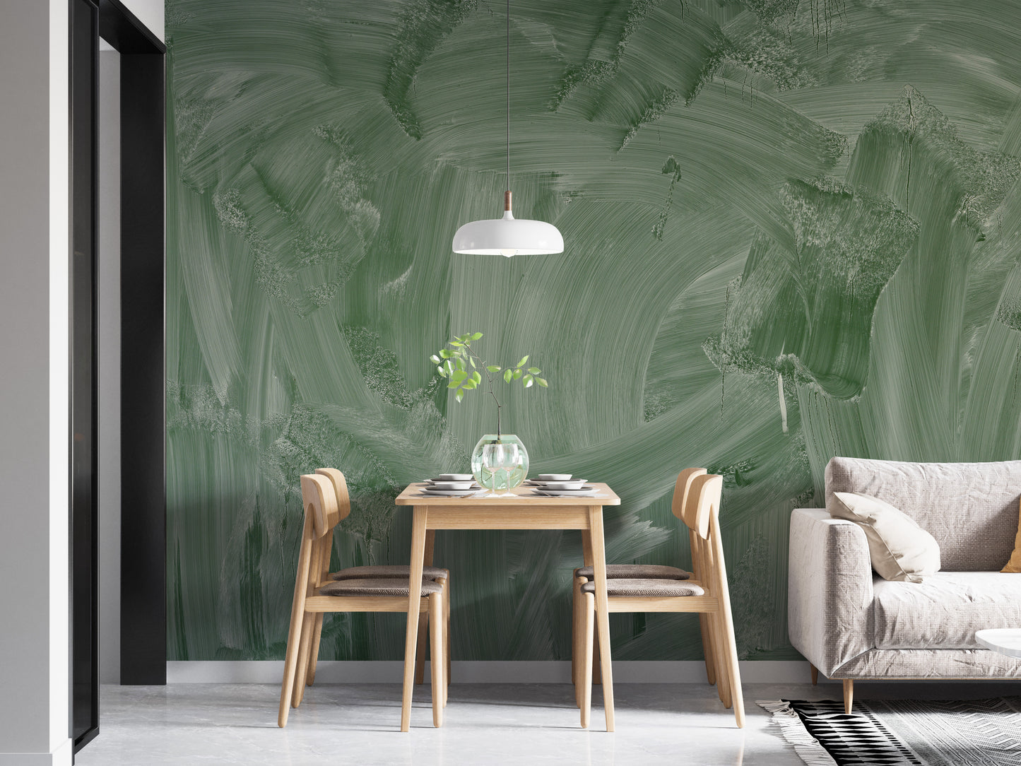 Smudge Green Board Wallpaper Mural