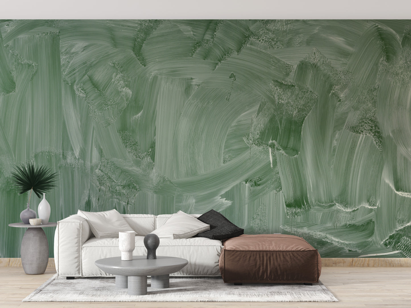 Smudge Green Board Wallpaper Mural