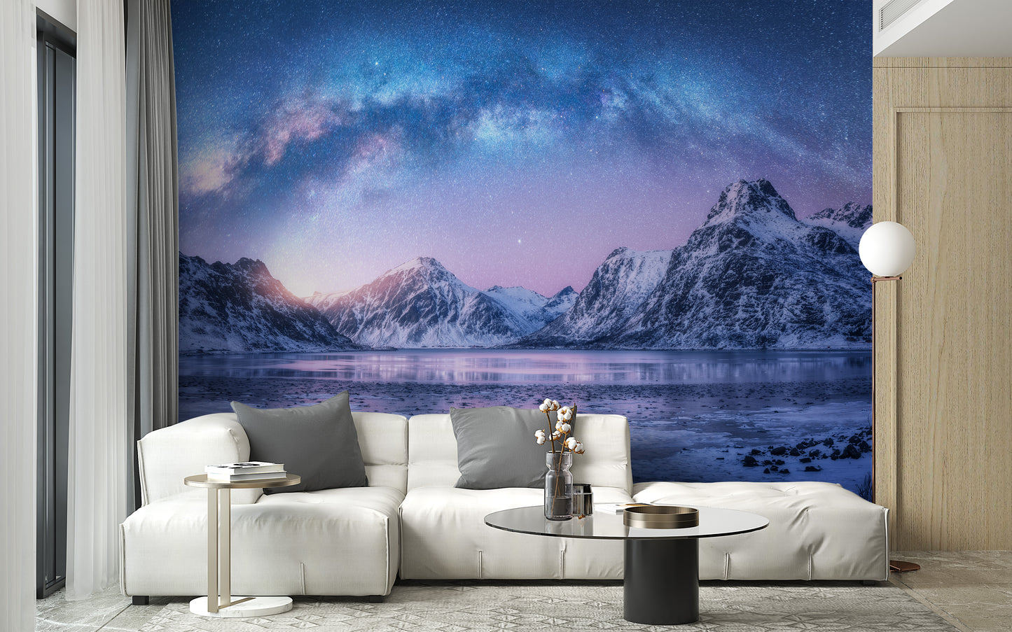 Snowy Mountain Landscape Wall Murals