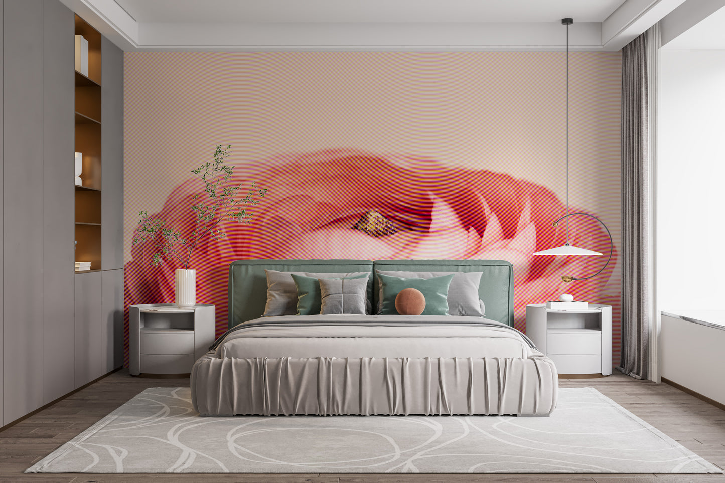 Artistic Red Rose Flower Wallpaper Wall Mural