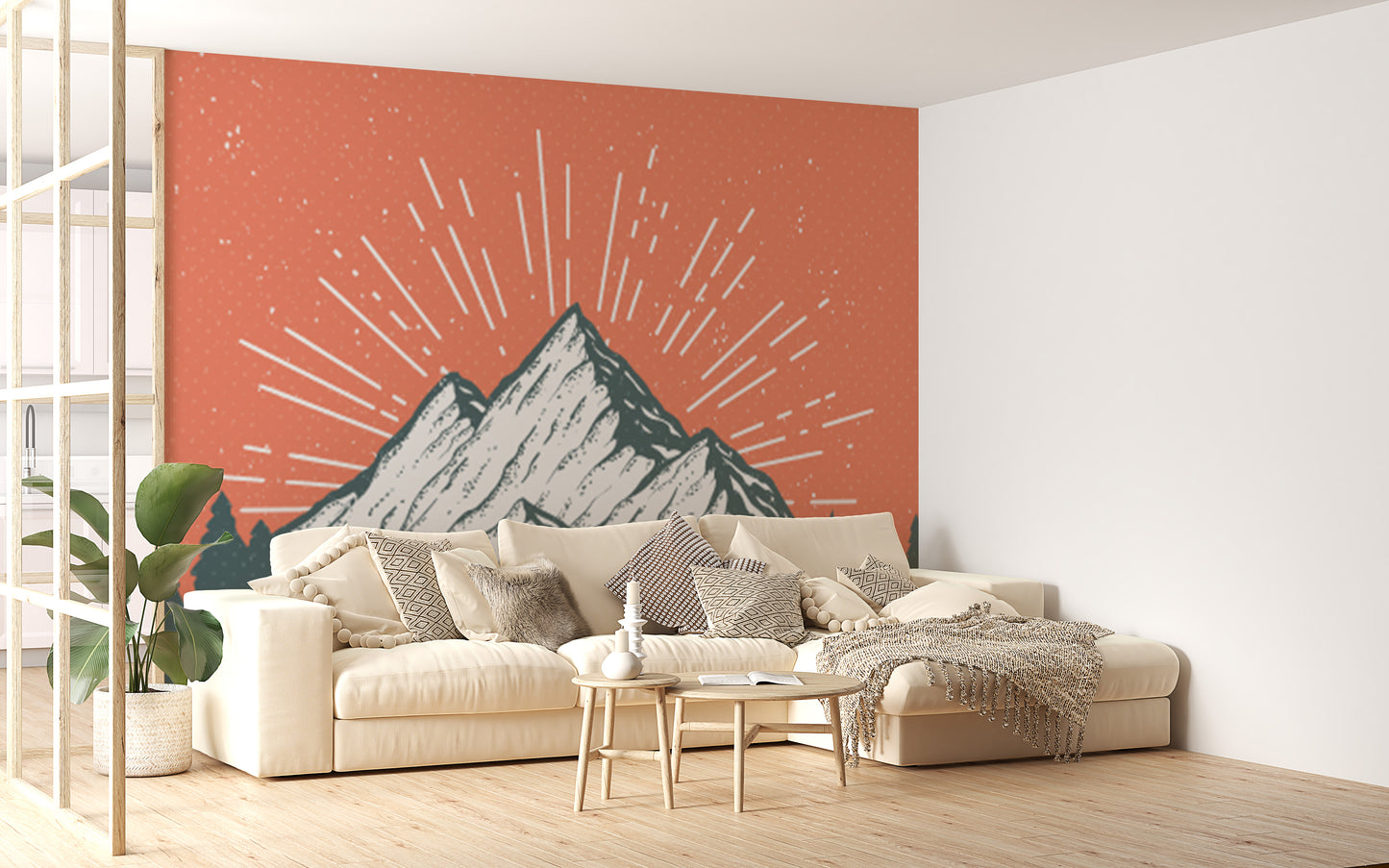 Snow Peak Mountain Children Wallpaper Mural