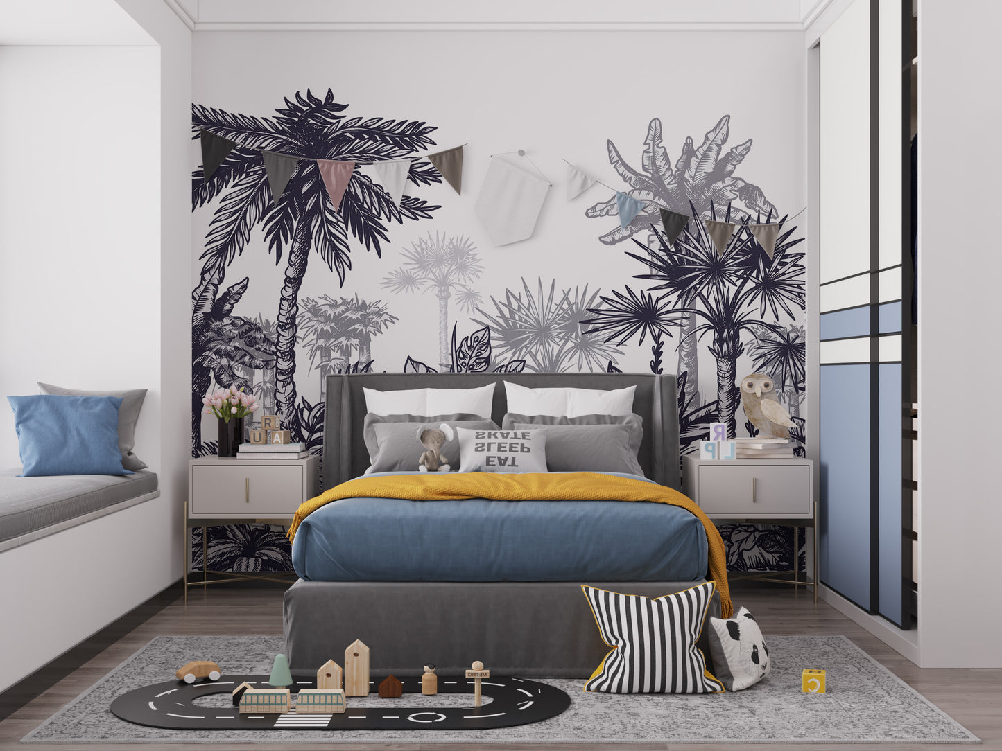 Large Sized Tropical Tree Wallpaper Mural