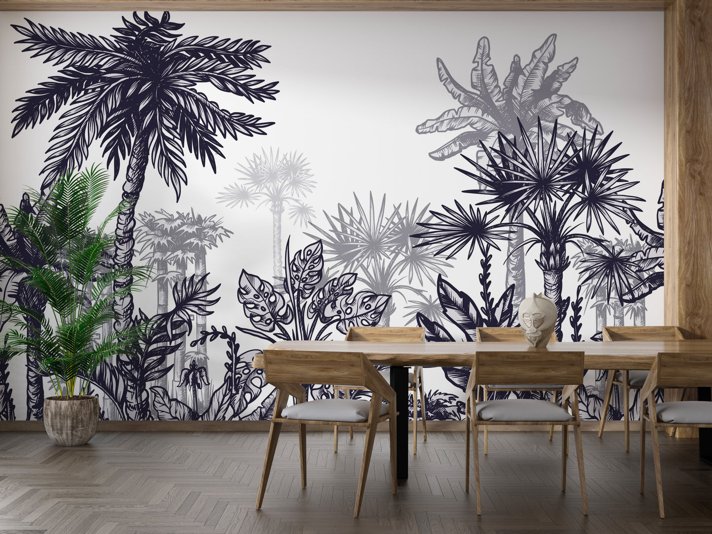 Large Sized Tropical Tree Wallpaper Mural