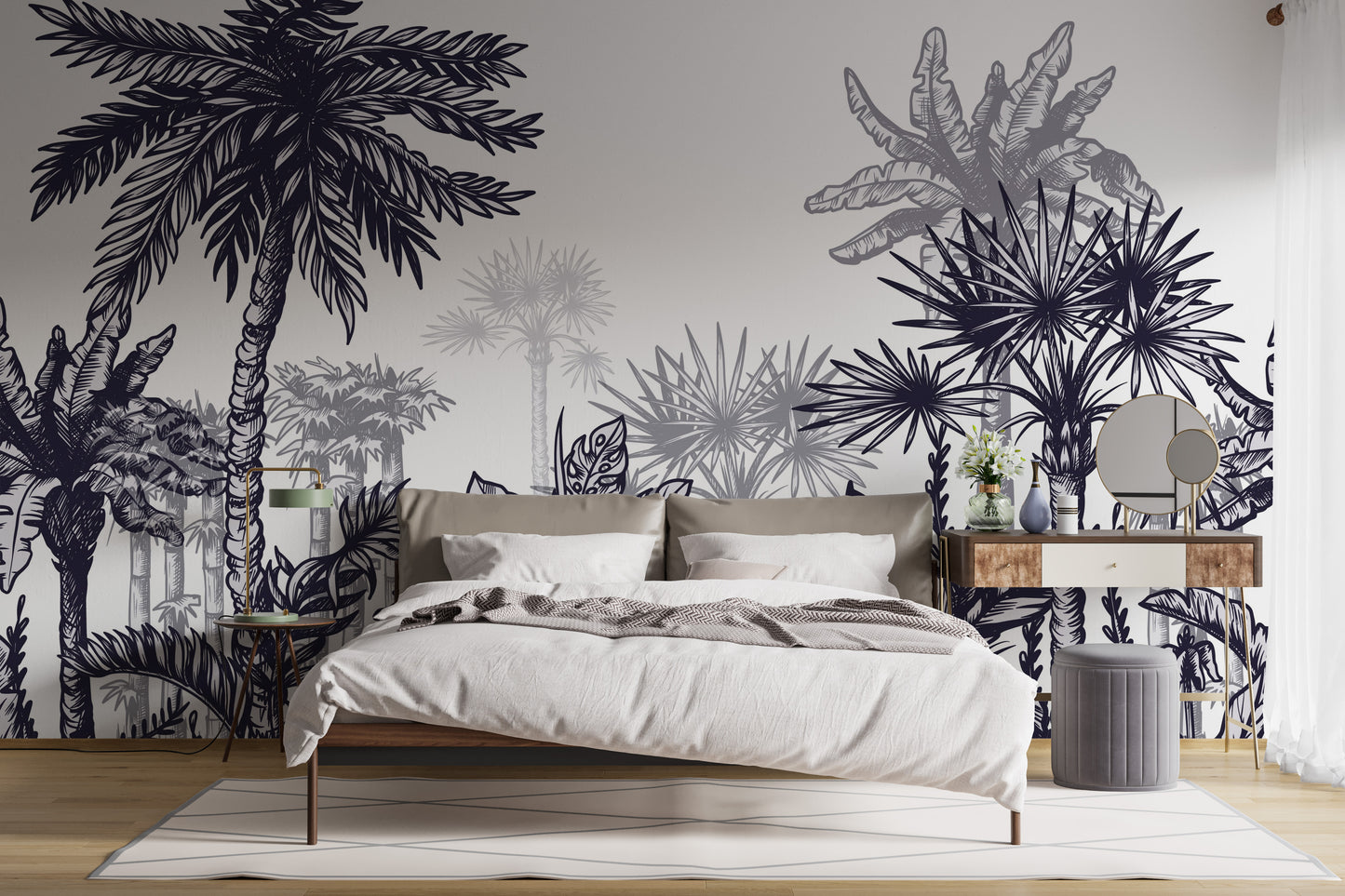 Large Sized Tropical Tree Wallpaper Mural - Giffywalls