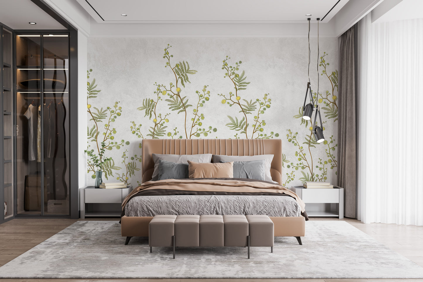 Yellow Flower Decorative Wallpaper Mural