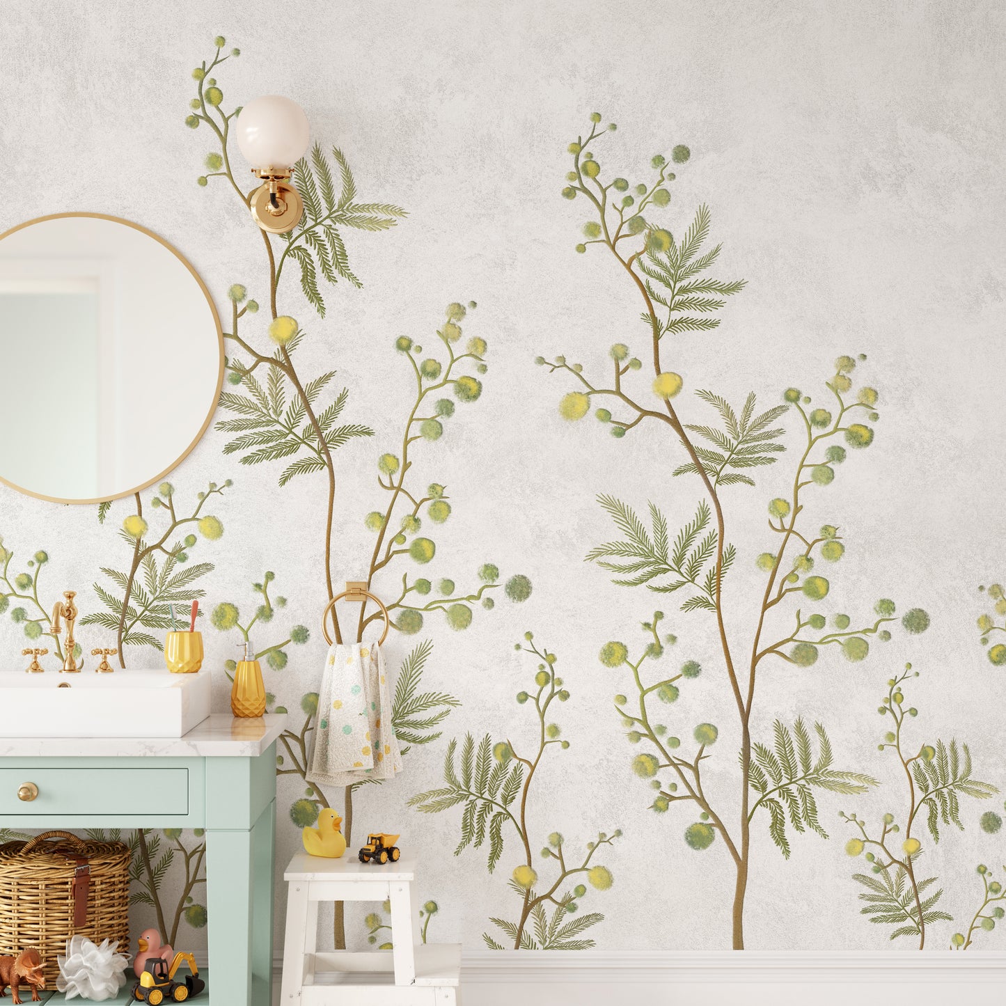 Yellow Flower Decorative Wallpaper Mural