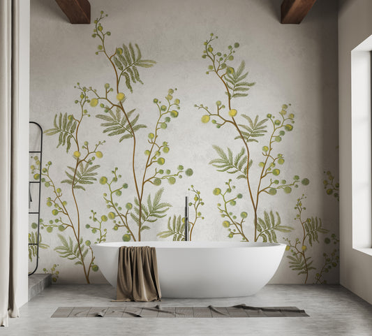 Yellow Flower Decorative Wallpaper Mural