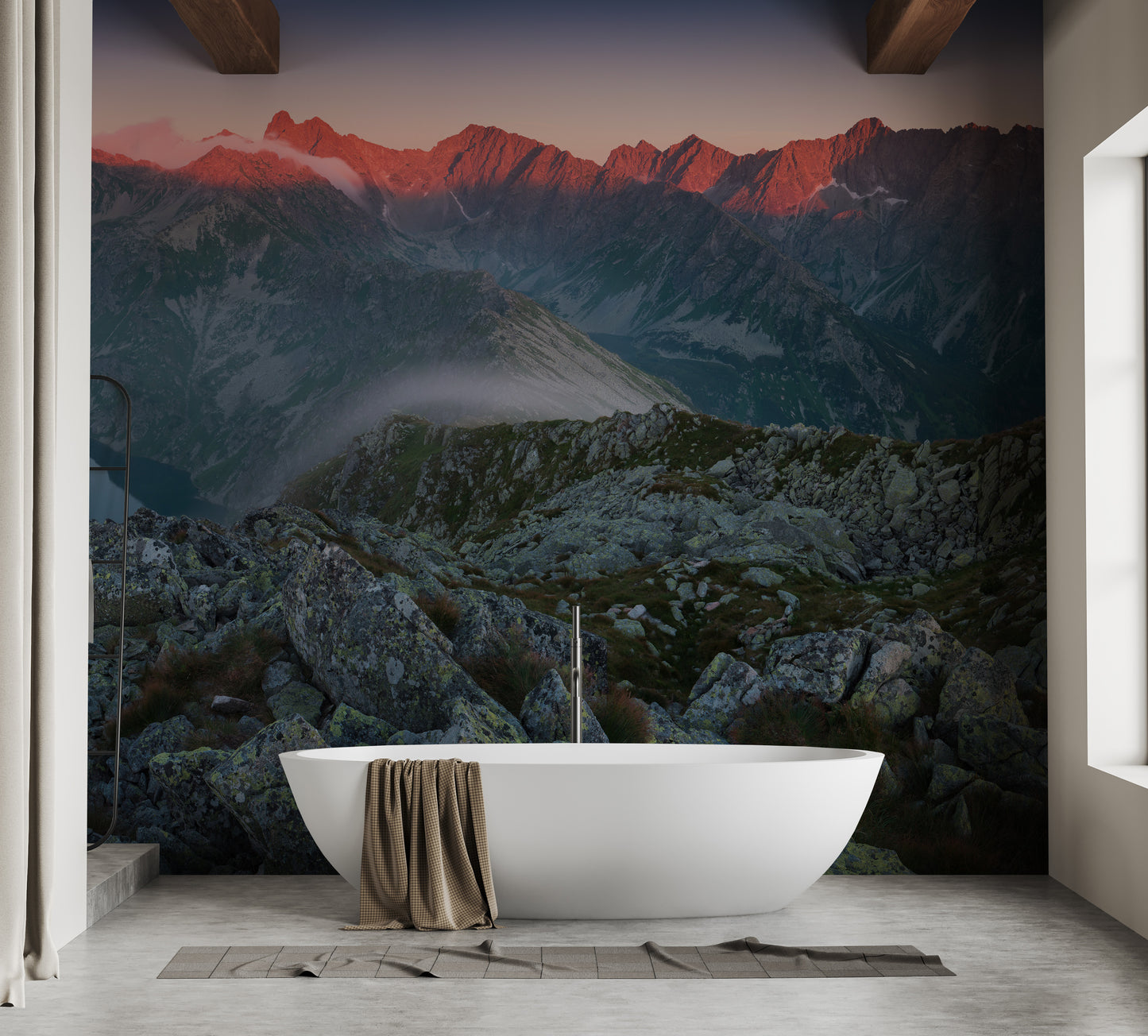 Slovakian Mountain Sunset Wallpaper Mural