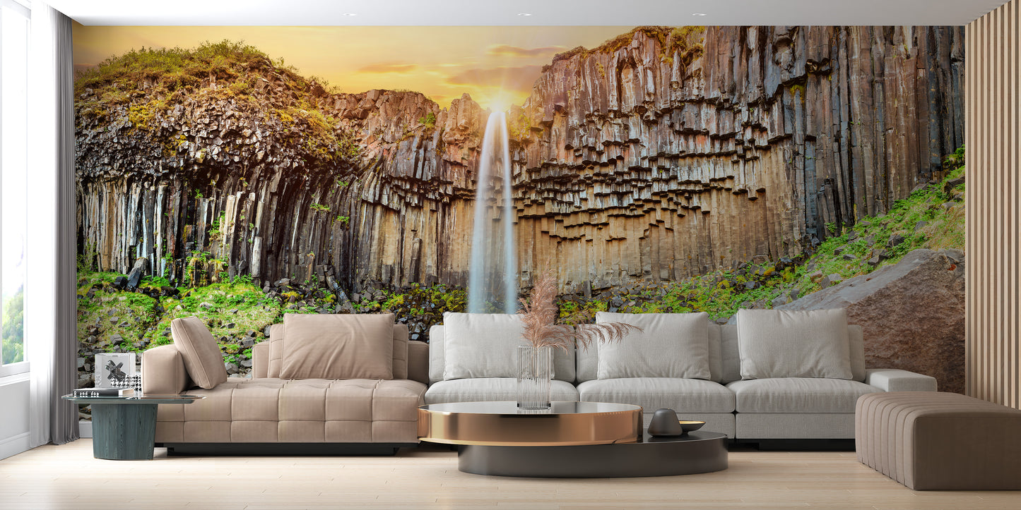 Iceland Waterfall Wallpaper Mural