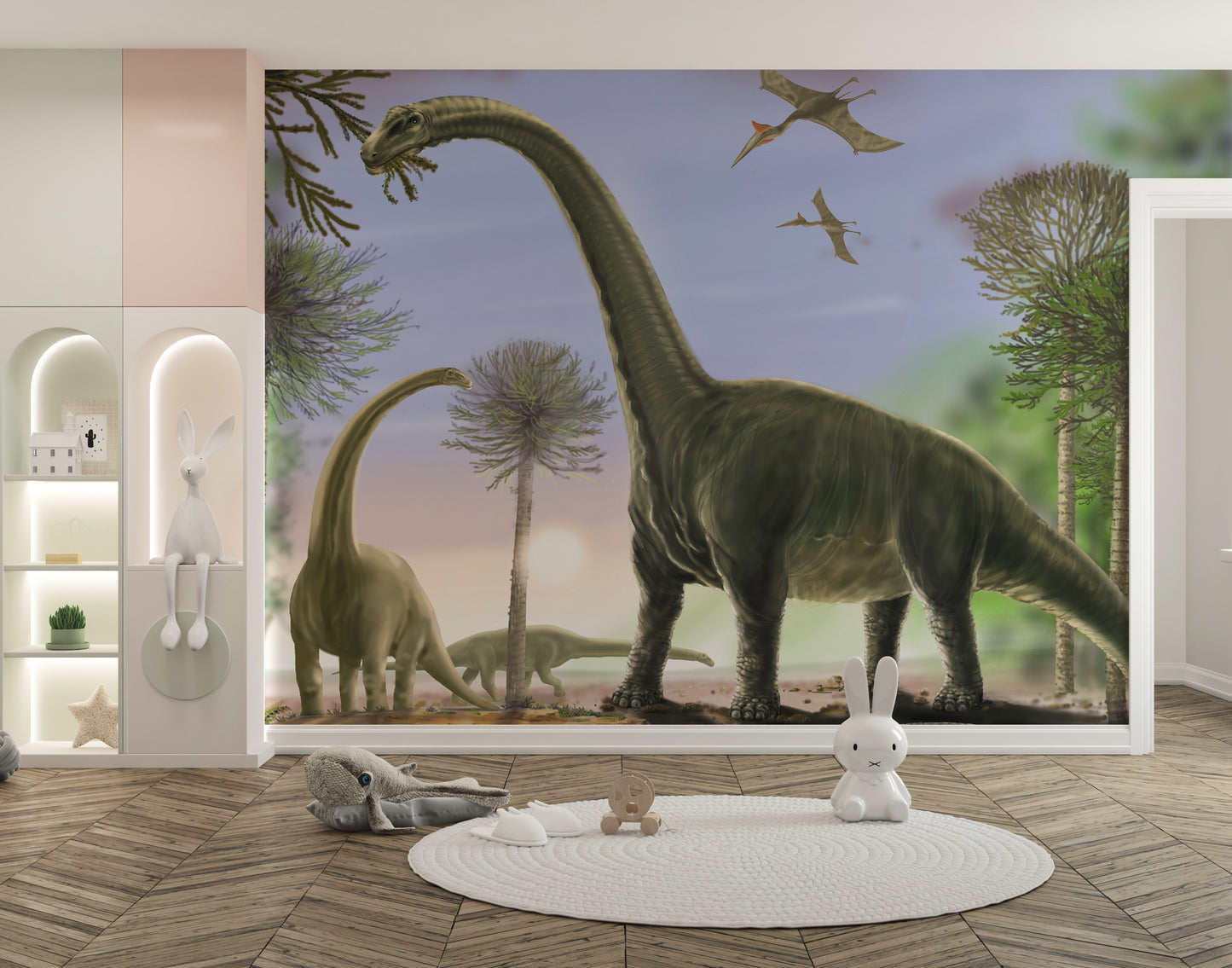 Animated Dinosaur Wallpaper Mural