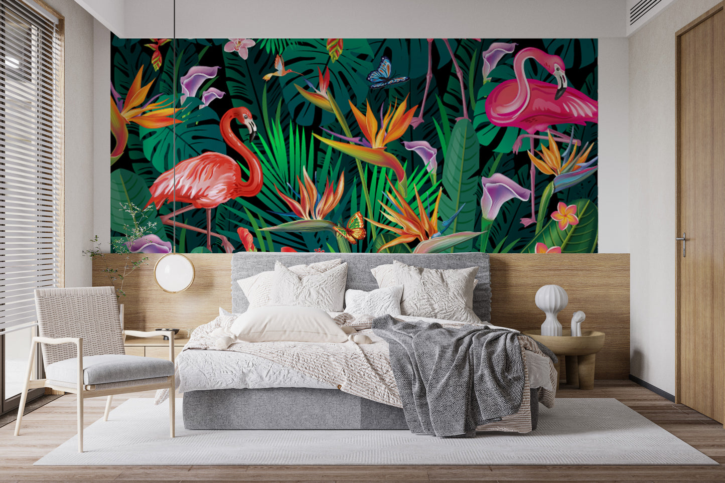 Fancy Flamingos Wallpaper Mural