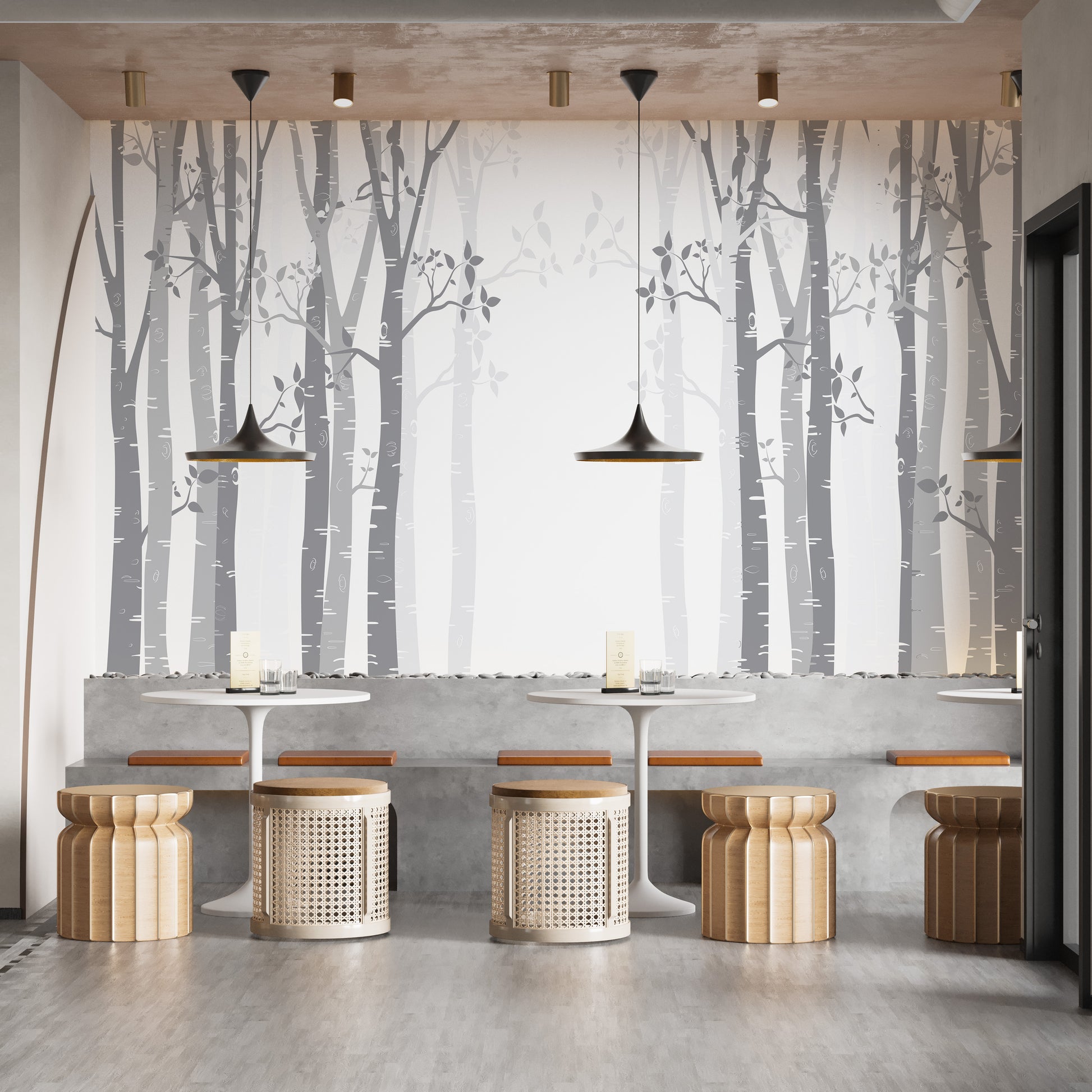 Elegant bamboo wallpaper for serene interiors