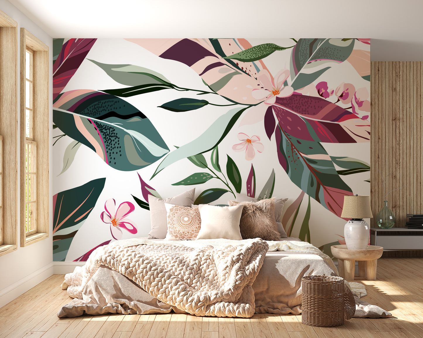 Tropical Leaflets wallpaper mural