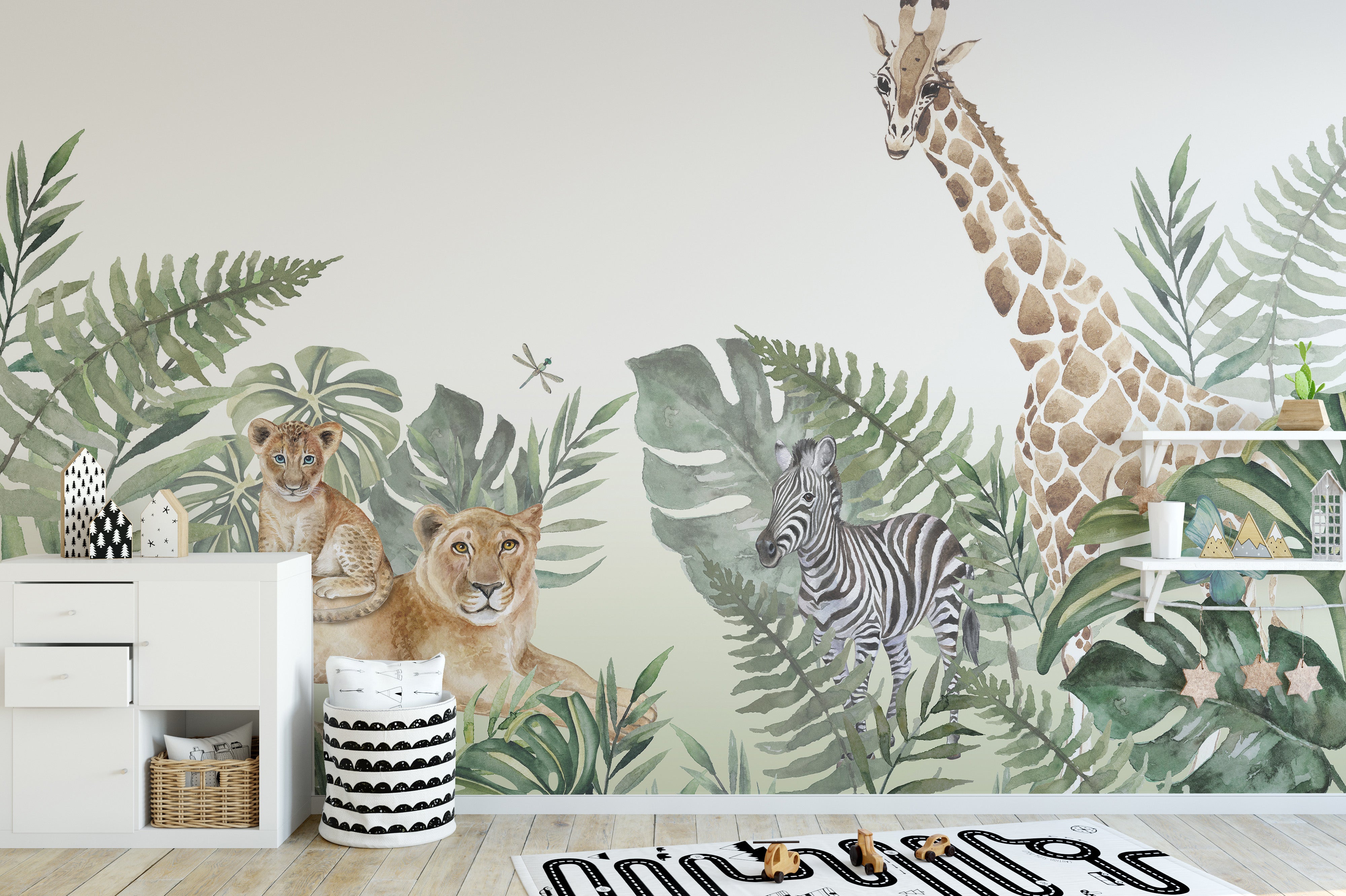 Vibrant Lioness Wallpaper for Bedroom Jungle Decor