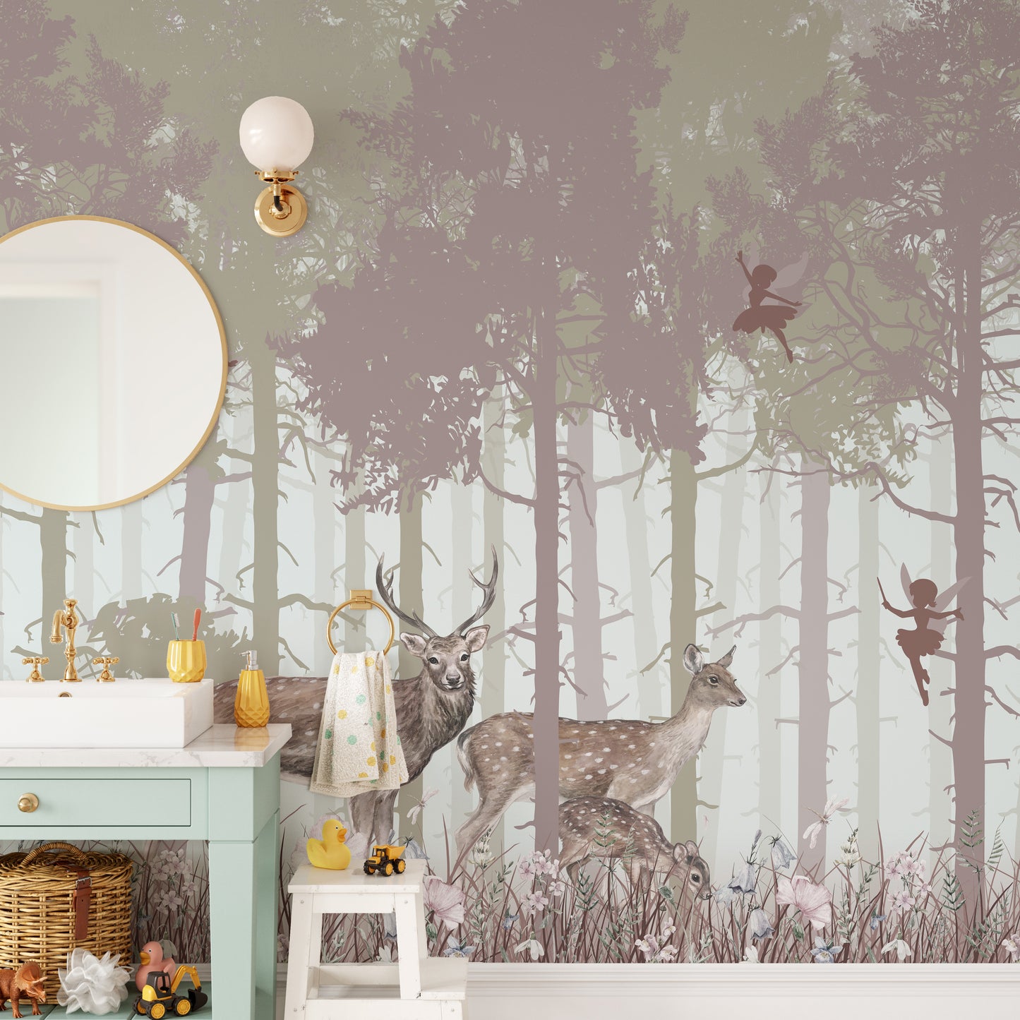 Surreal Fairies Wood Wallpaper Murals