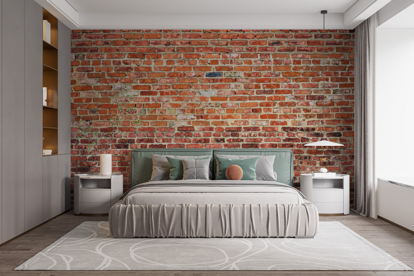 Red Rustic Brick Wallpaper Murals