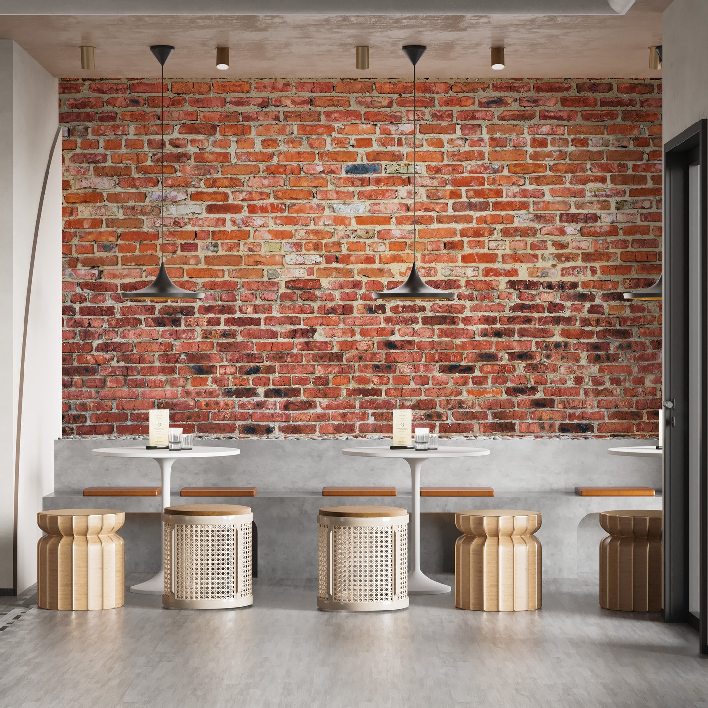 Red Rustic Brick Wallpaper Murals