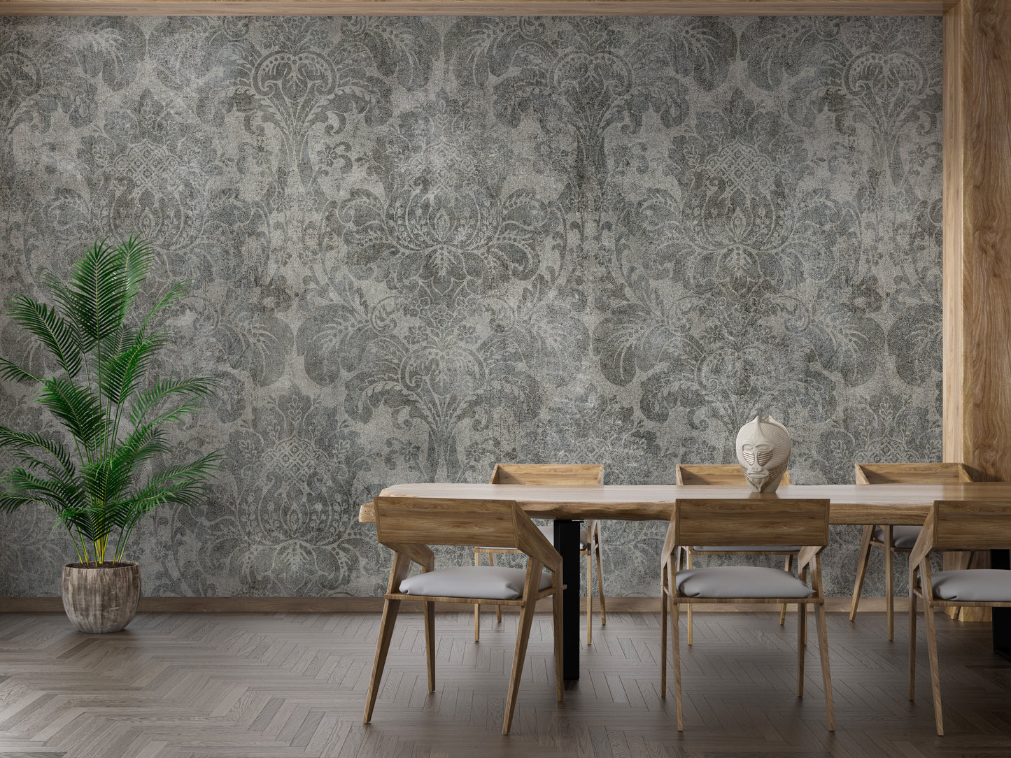 Damask Wallpaper for Walls in Baroque Style