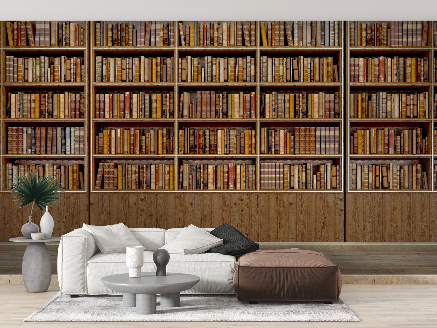 Library Bookcase wallpaper mural