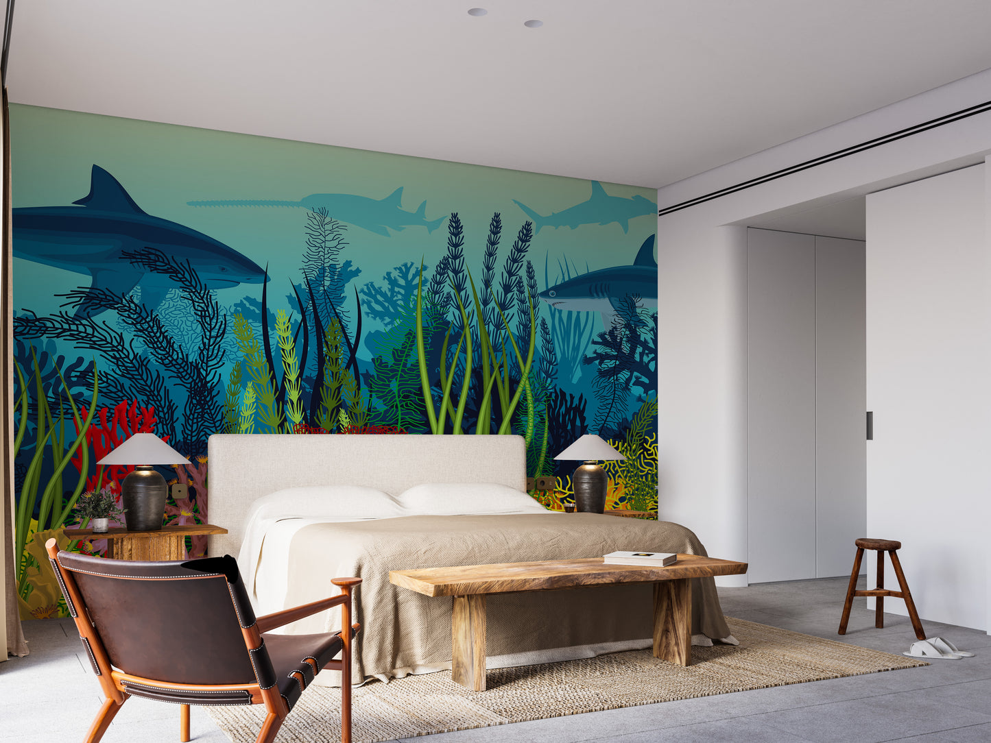 Underwater Ocean Scene Wallpaper Mural