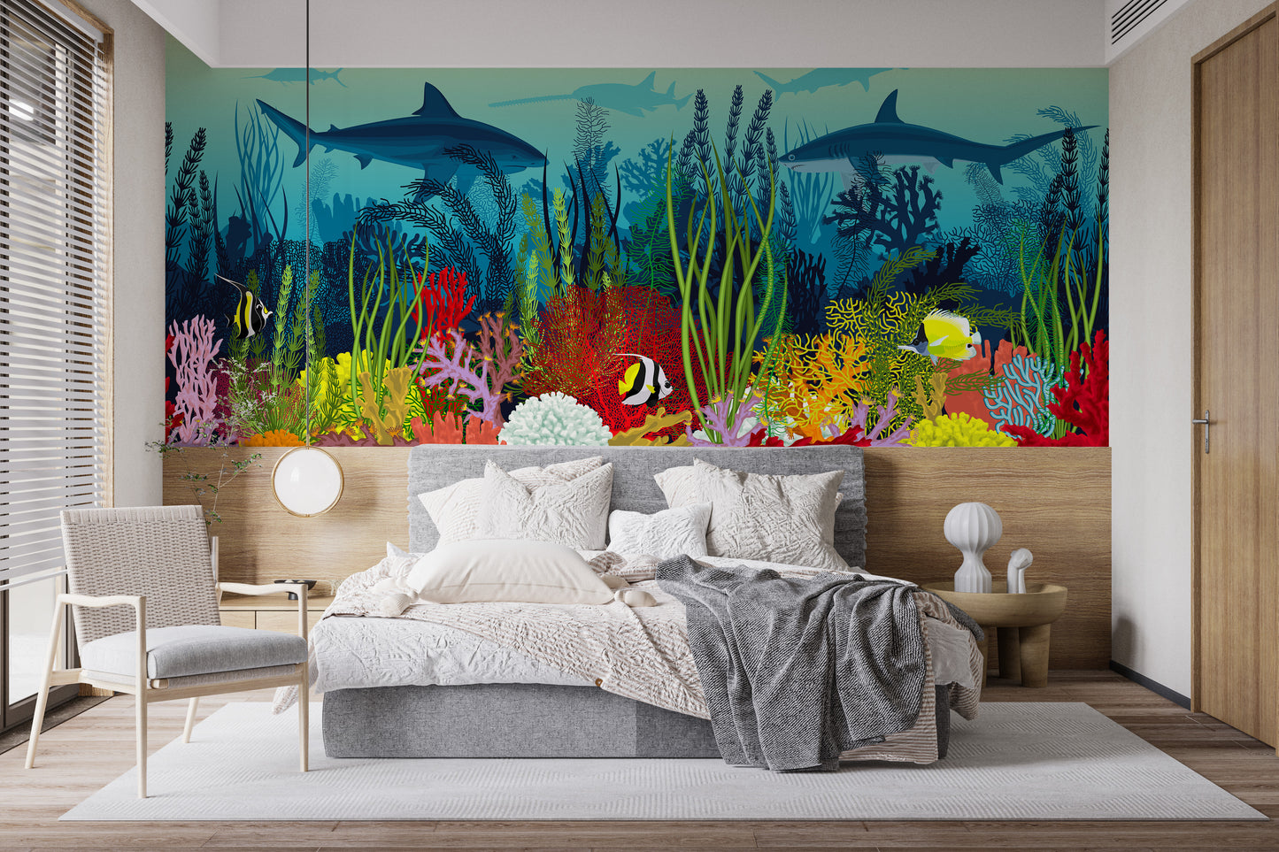 Underwater Ocean Scene Wallpaper Mural