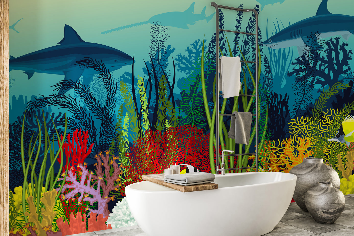 Deep sea adventure wallpaper for interiors
