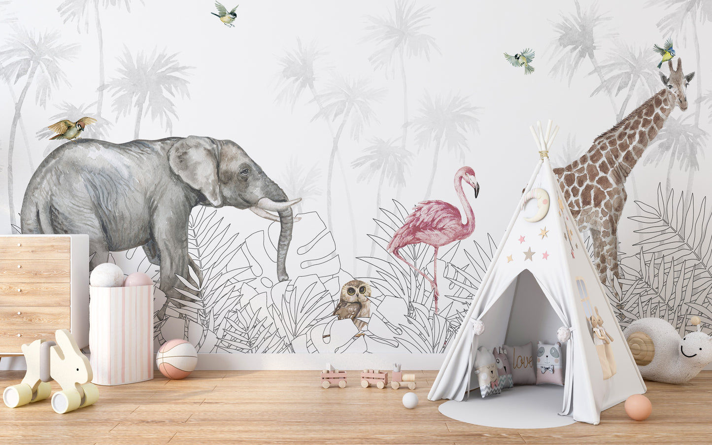 Feral Fauna Woods Wallpaper Mural