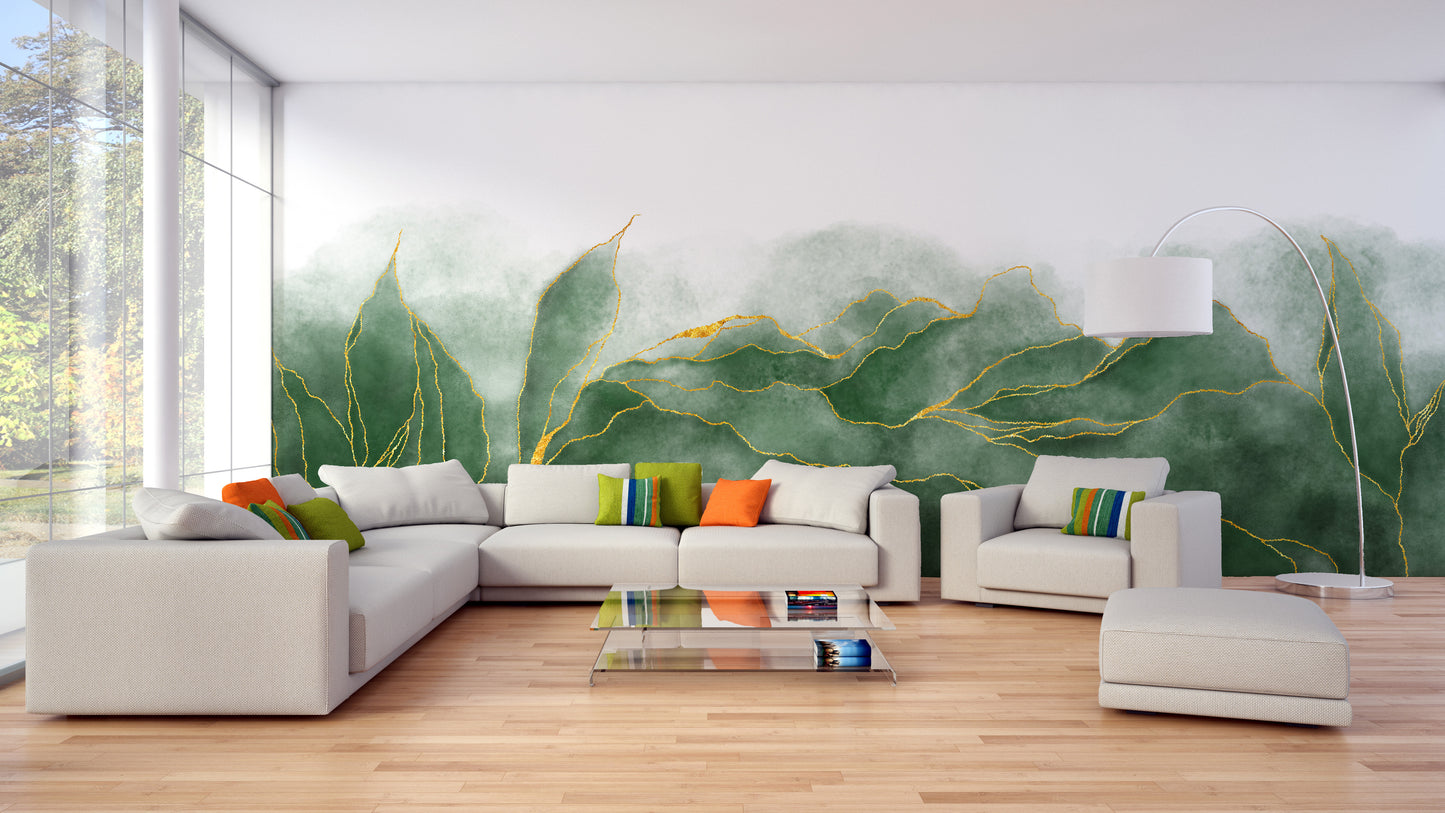 Bring nature indoors with green murals
