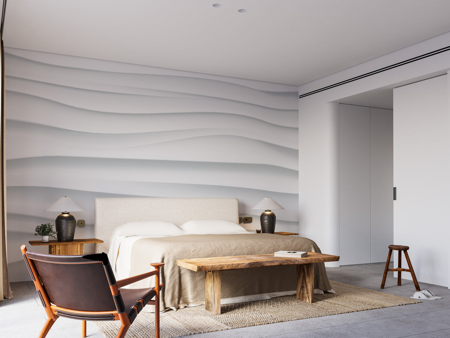 Wave Motif Wallpaper Mural