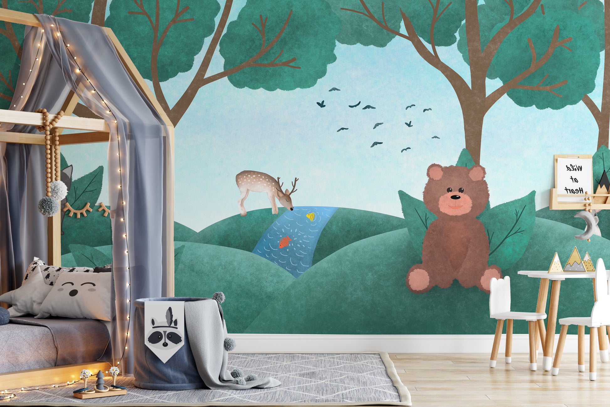 Fairy Forest Animal Wallpaper Mural
