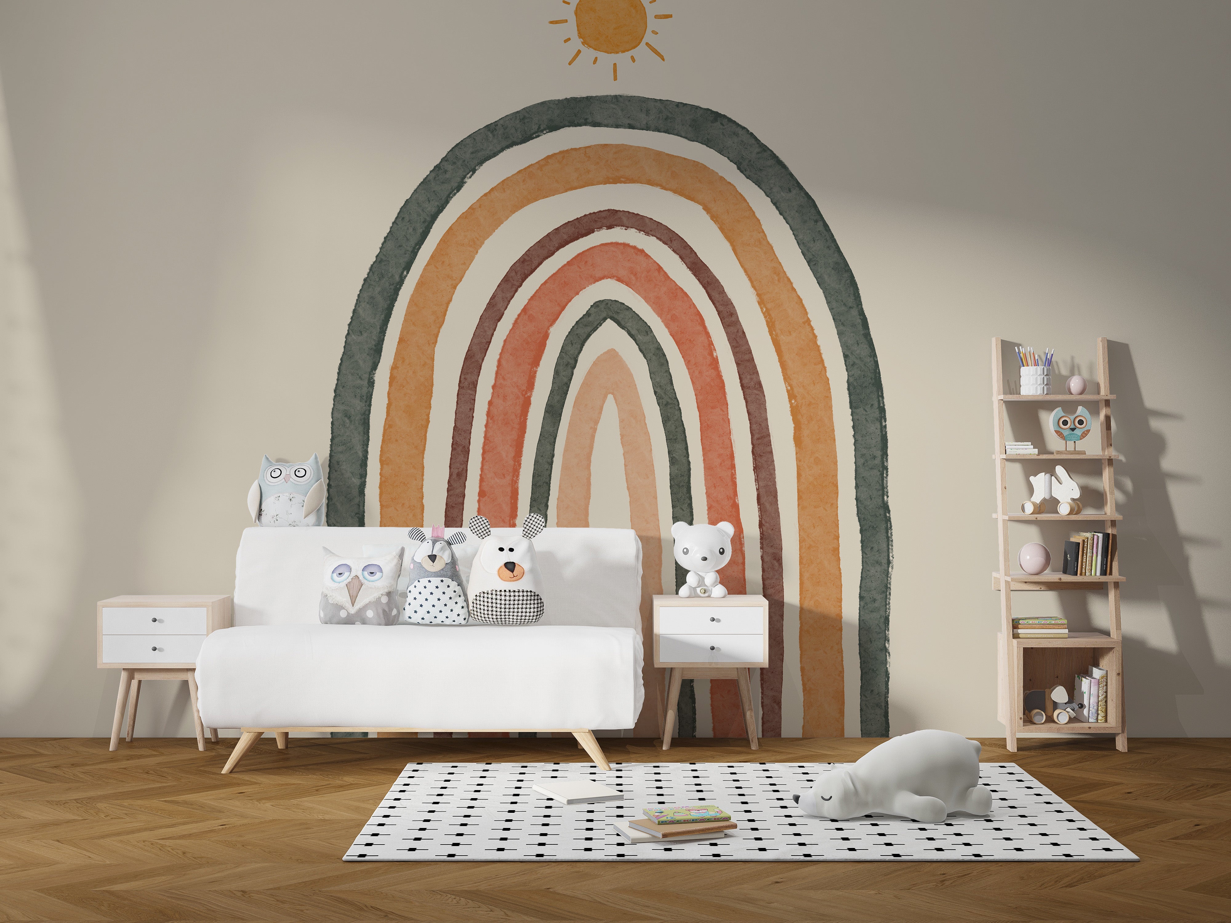 Boho Rainbow Wallpaper Mural