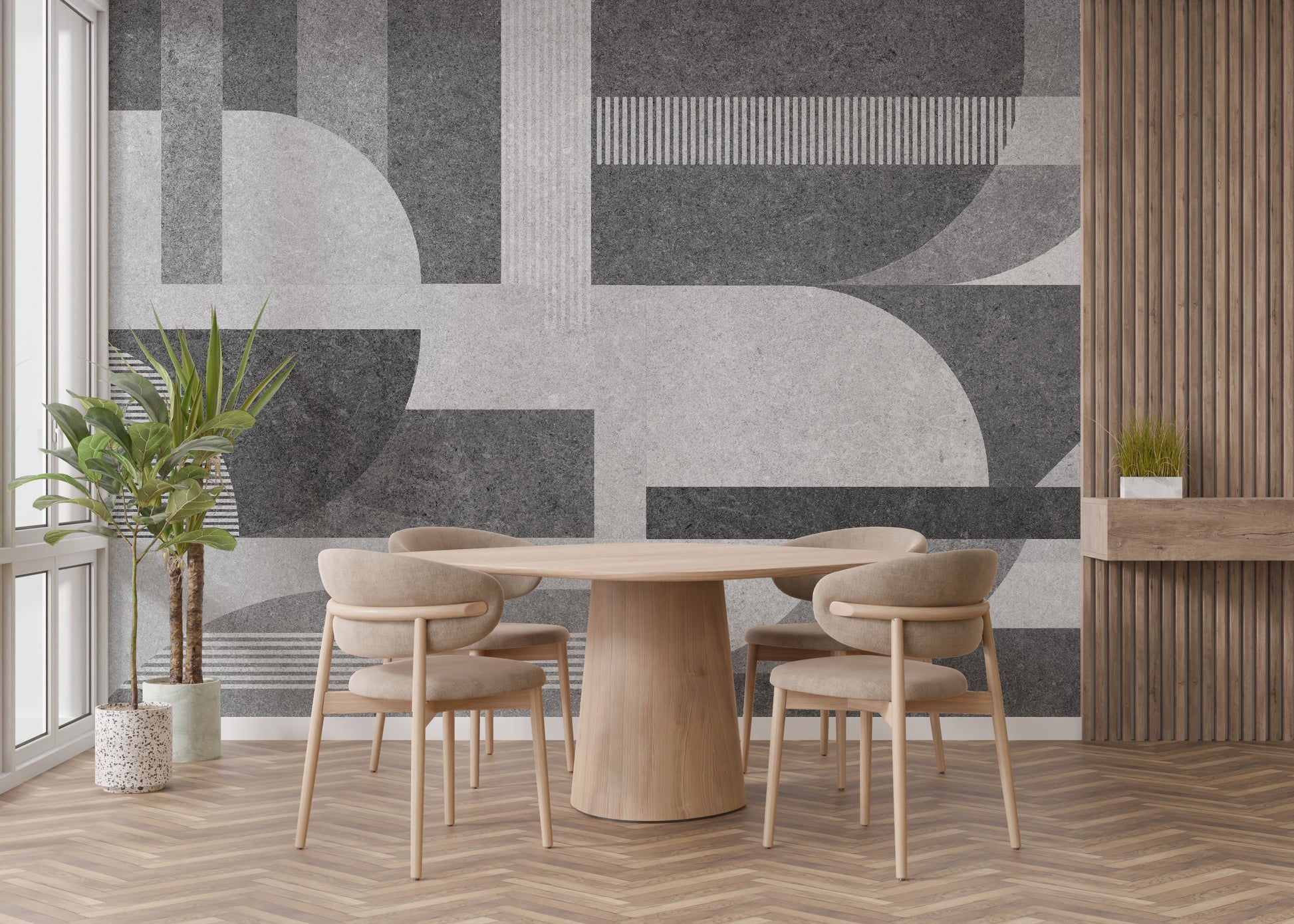 Geometric Gray Grunge wallpaper