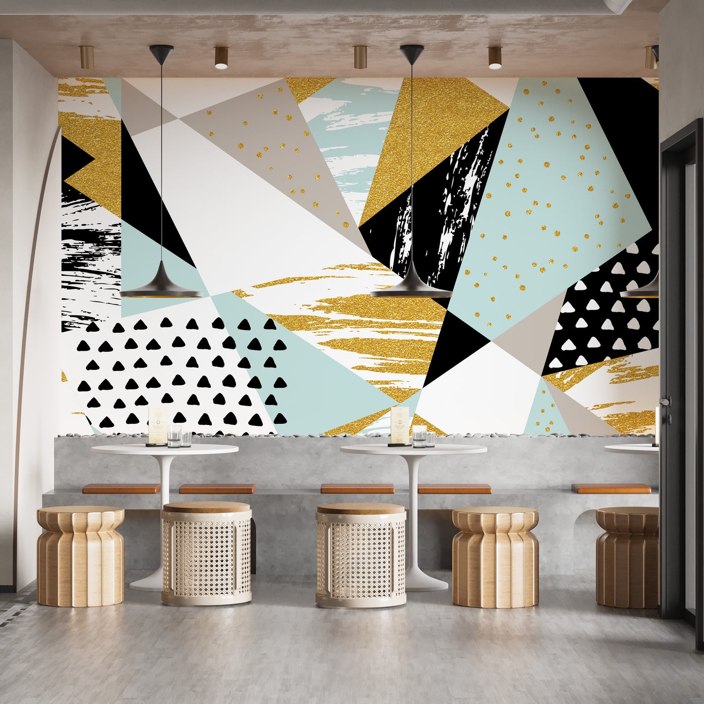 Triangle Shape Geometric wallpaper mural