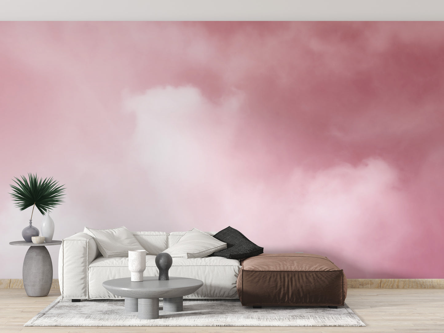 Pink Sky And Clouds Wallpaper