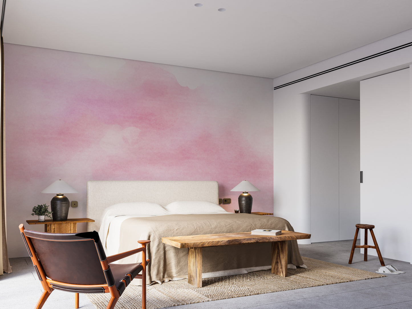 Pink Watercolor Wallpaper Murals