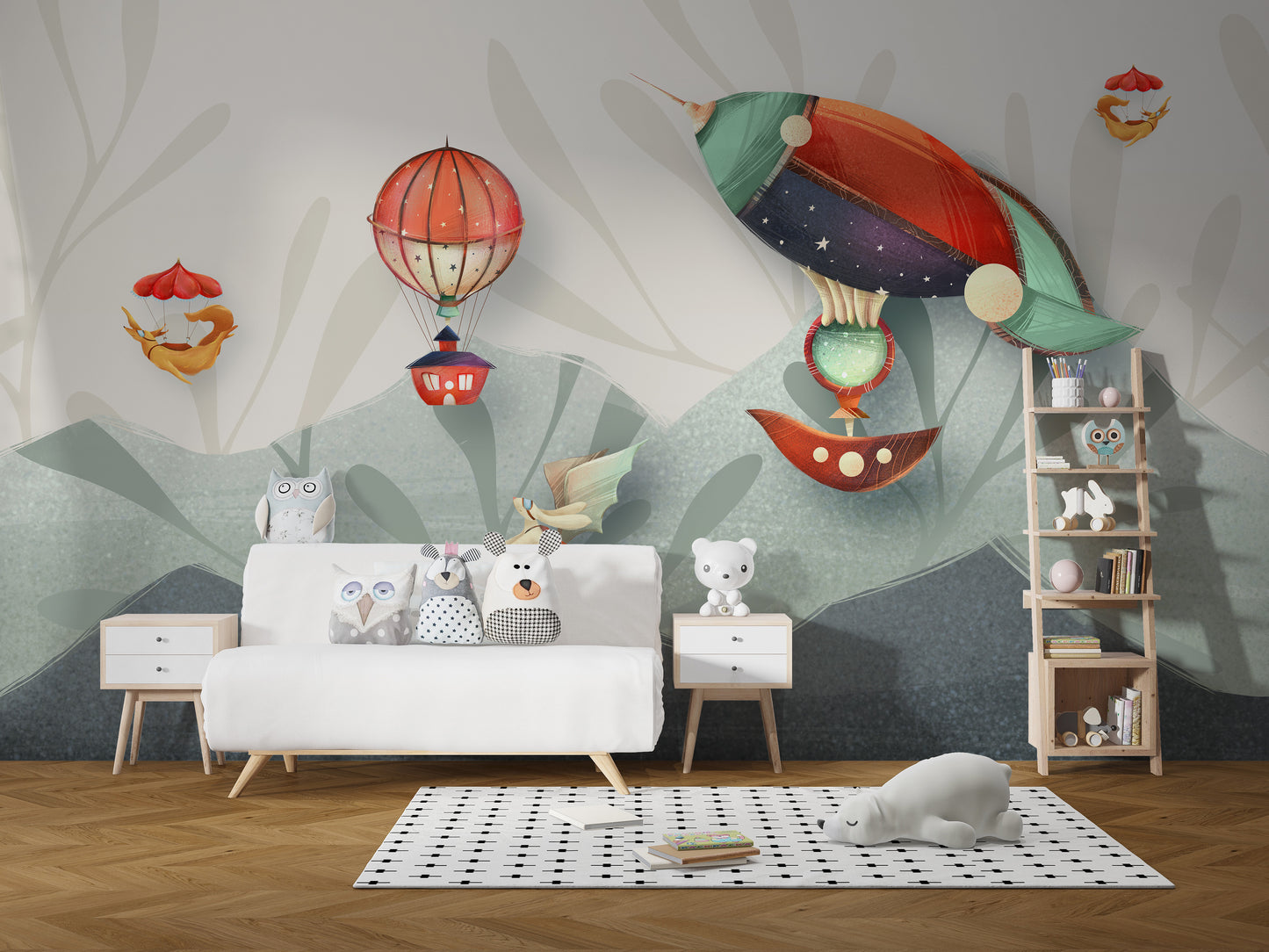 Watercolor Kids Room Illustration Wallpaper