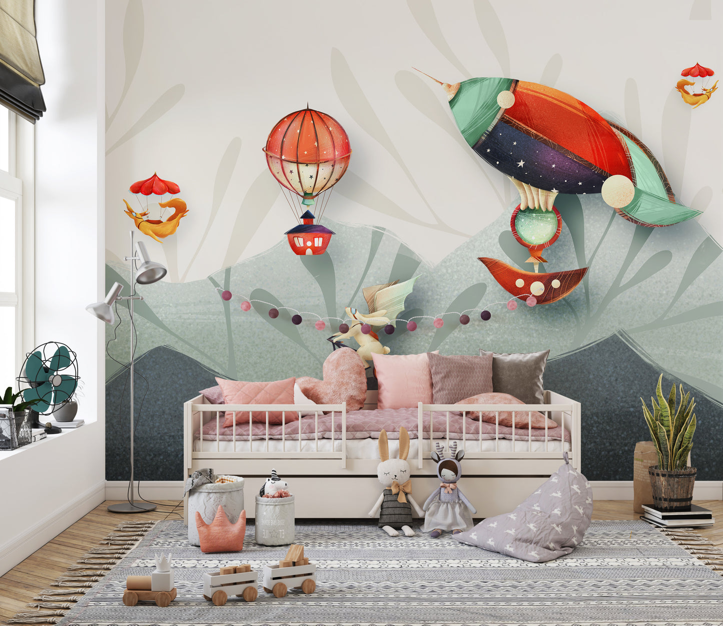 Watercolor Kids Room Illustration Wallpaper