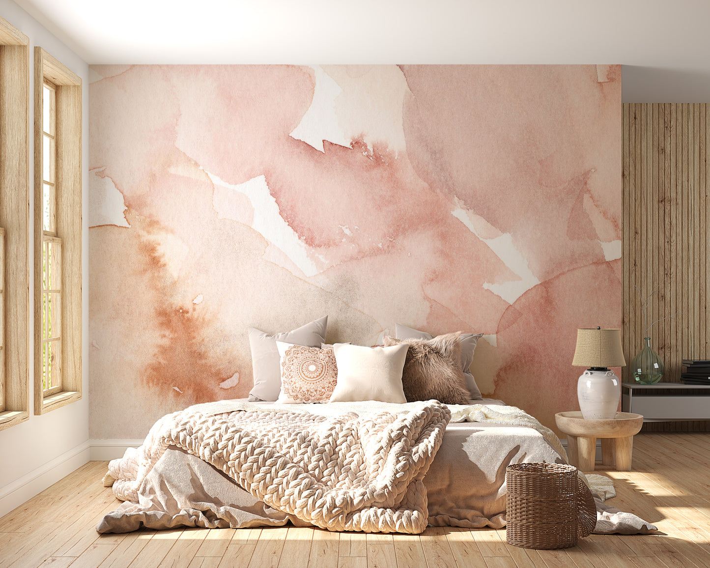 Soft Pink Delicate Artistic Wallpaper