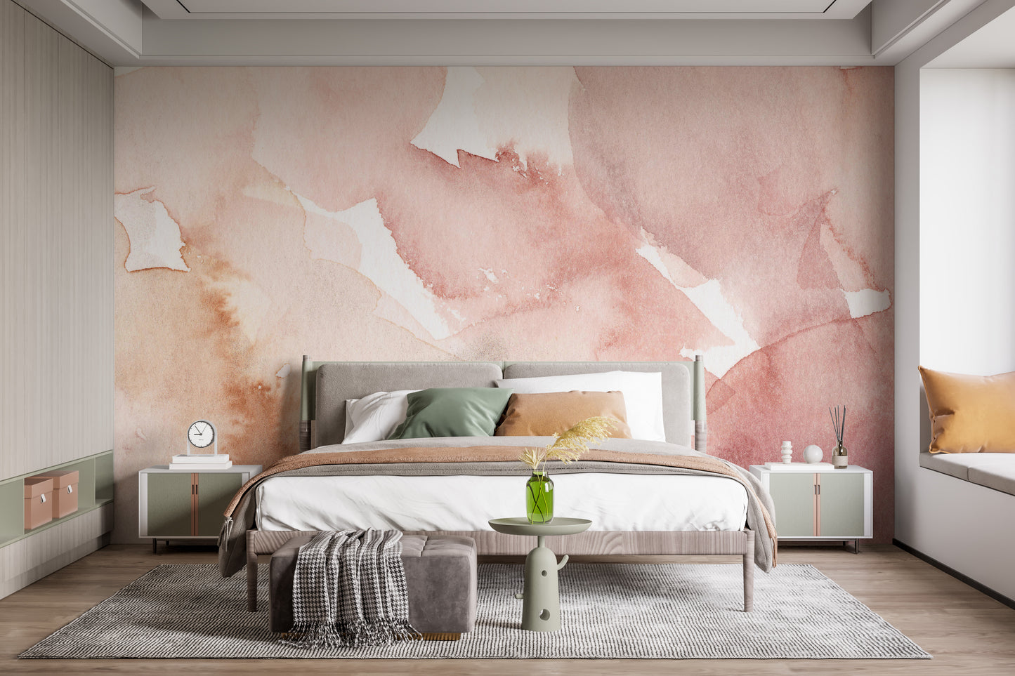 Soft Pink Delicate Artistic Wallpaper