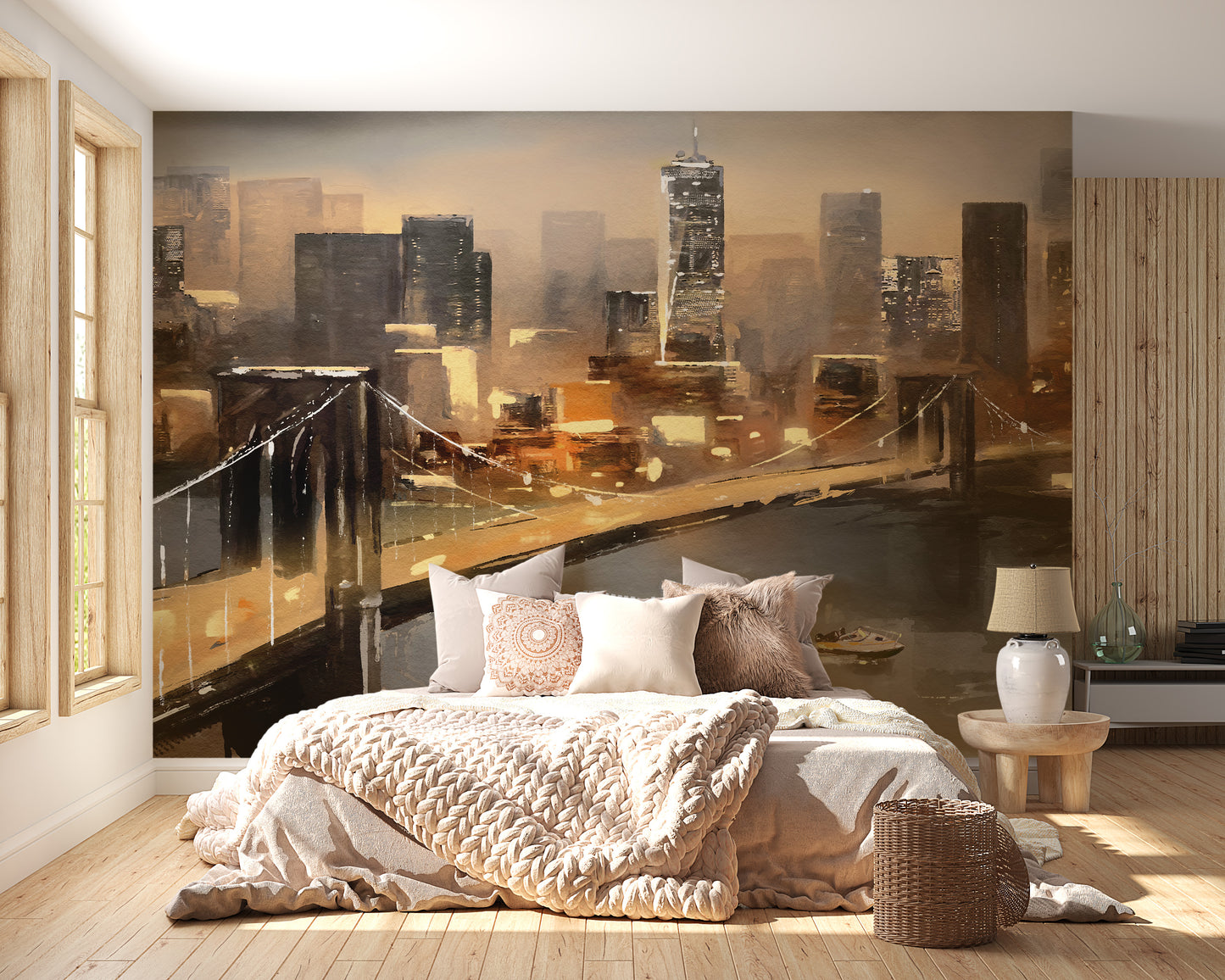 Oil Painted New York Wallpaper