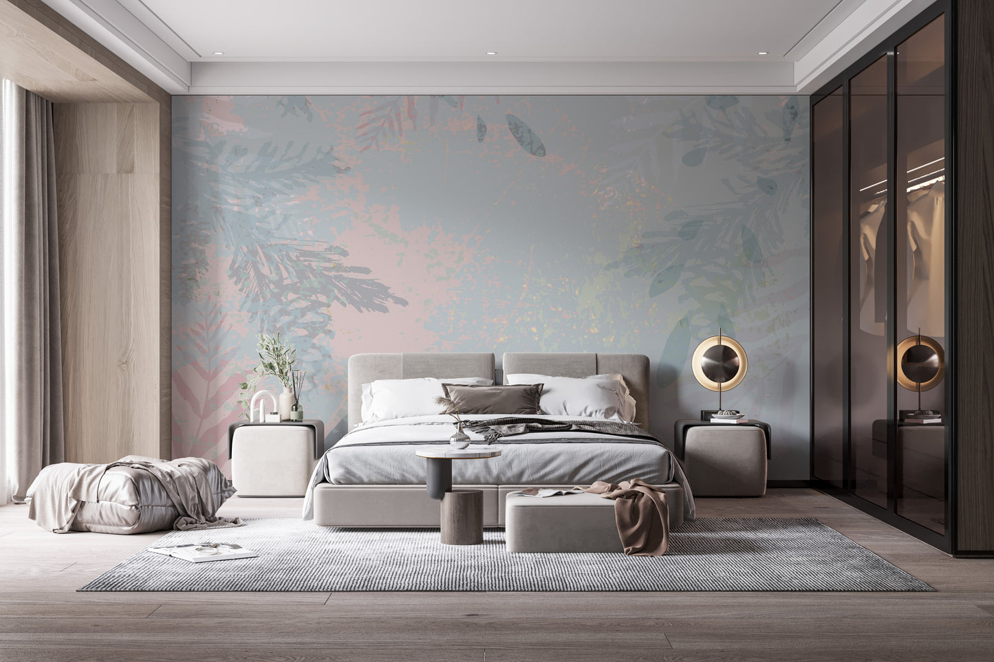 Abstract Botanical Wallpaper Mural