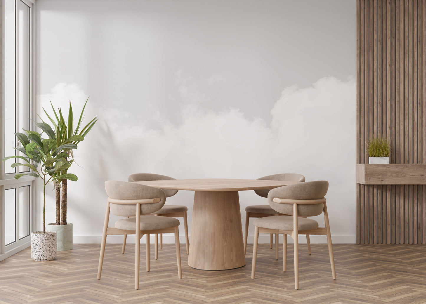 White Cloud Wallpaper Murals