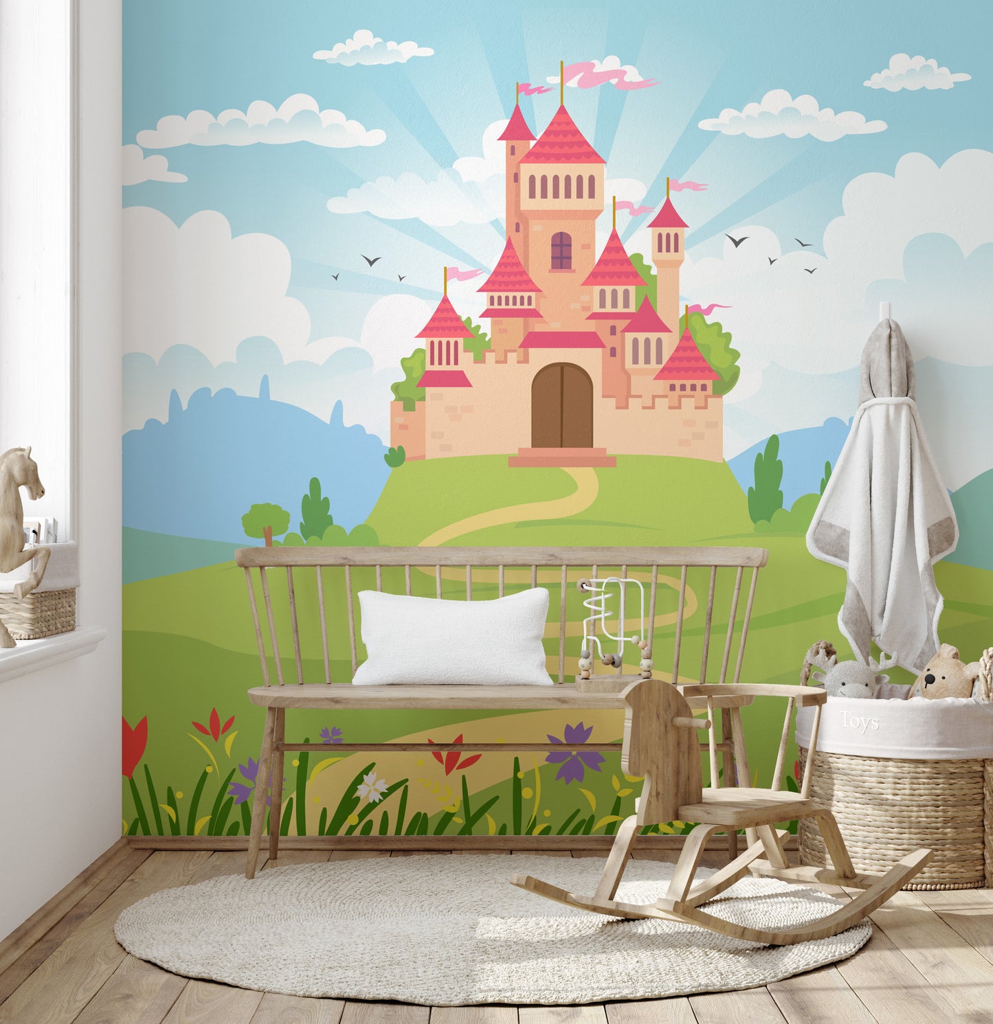 Fantacy Castle Wallpaper for Girls Room